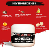 Creamy Shea Hair Butter for Damaged Hair Treatment with Vegan, Silicone & Paraben Free Moisturizer for Curly Hair