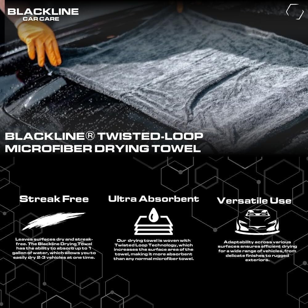 Ultra Absorbent Microfiber Car Drying Towel Xl 3Ft X 2Ft Twisted Loop Charcoal G