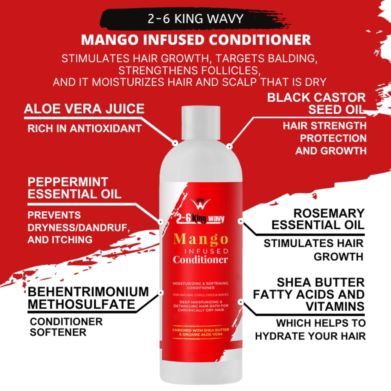 Mango Infused Shampoo & Conditioner Set (12 oz) | Hydrating & Anti-Frizz | Color-Safe