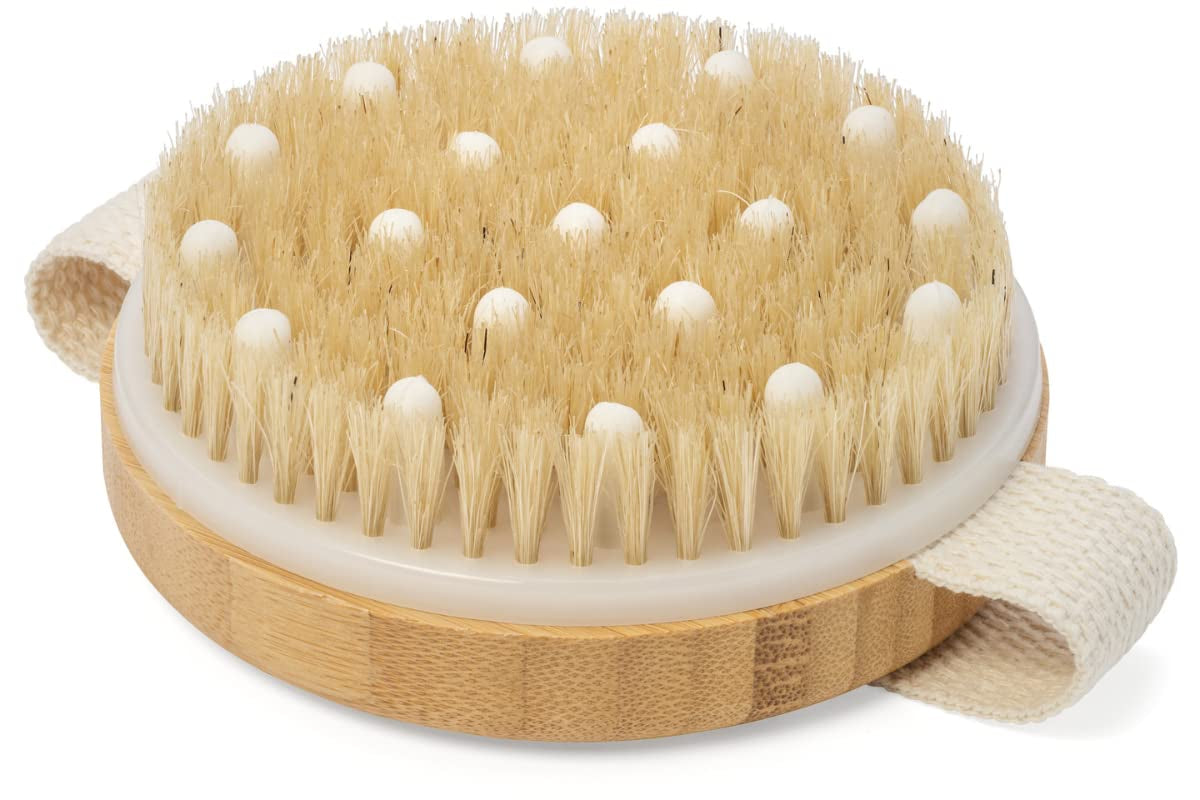 Natural Bristle Exfoliating Brush for Skin Renewal