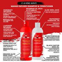 Mango Infused Shampoo & Conditioner Set (12 oz) | Hydrating & Anti-Frizz | Color-Safe