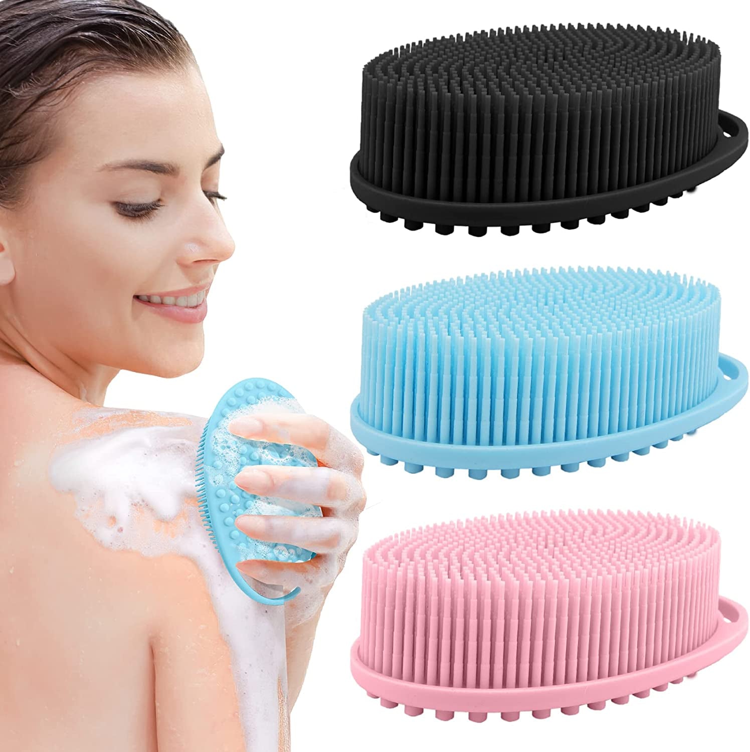 Silicone Body Scrubberfor Skin Clean and Sanitary